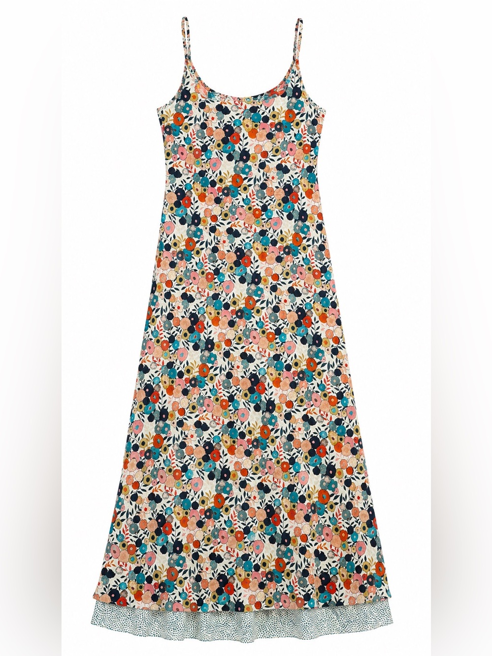 L/XL Floral Maxi Dress | Boho Cottagecore Sleeveless Sundress